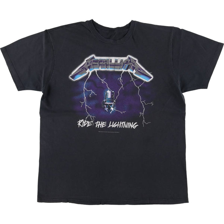 00'S METALLICA Band T-shirt, Band T, Men's M size unclear black type Vintage Second Hand