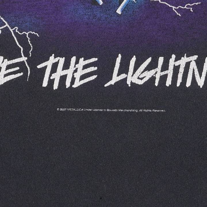 00'S METALLICA Band T-shirt, Band T, Men's M size unclear black type Vintage Second Hand