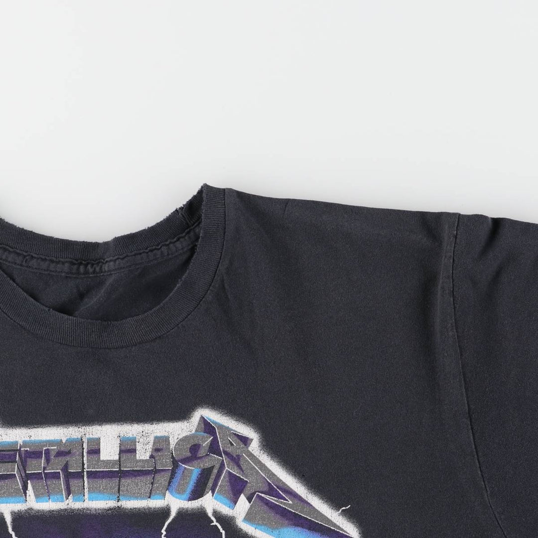 00'S METALLICA Band T-shirt, Band T, Men's M size unclear black type Vintage Second Hand