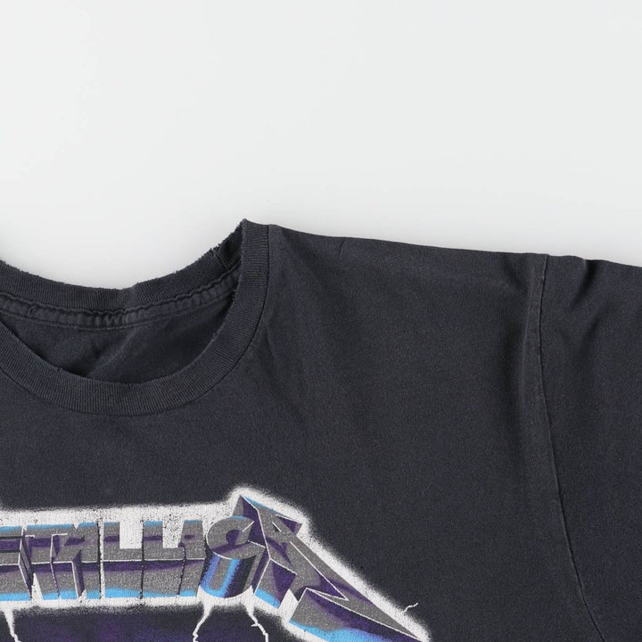 00'S METALLICA Band T-shirt, Band T, Men's M size unclear black type Vintage Second Hand