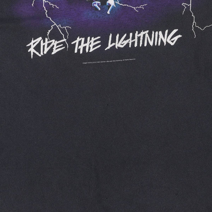 00'S METALLICA Band T-shirt, Band T, Men's M size unclear black type Vintage Second Hand