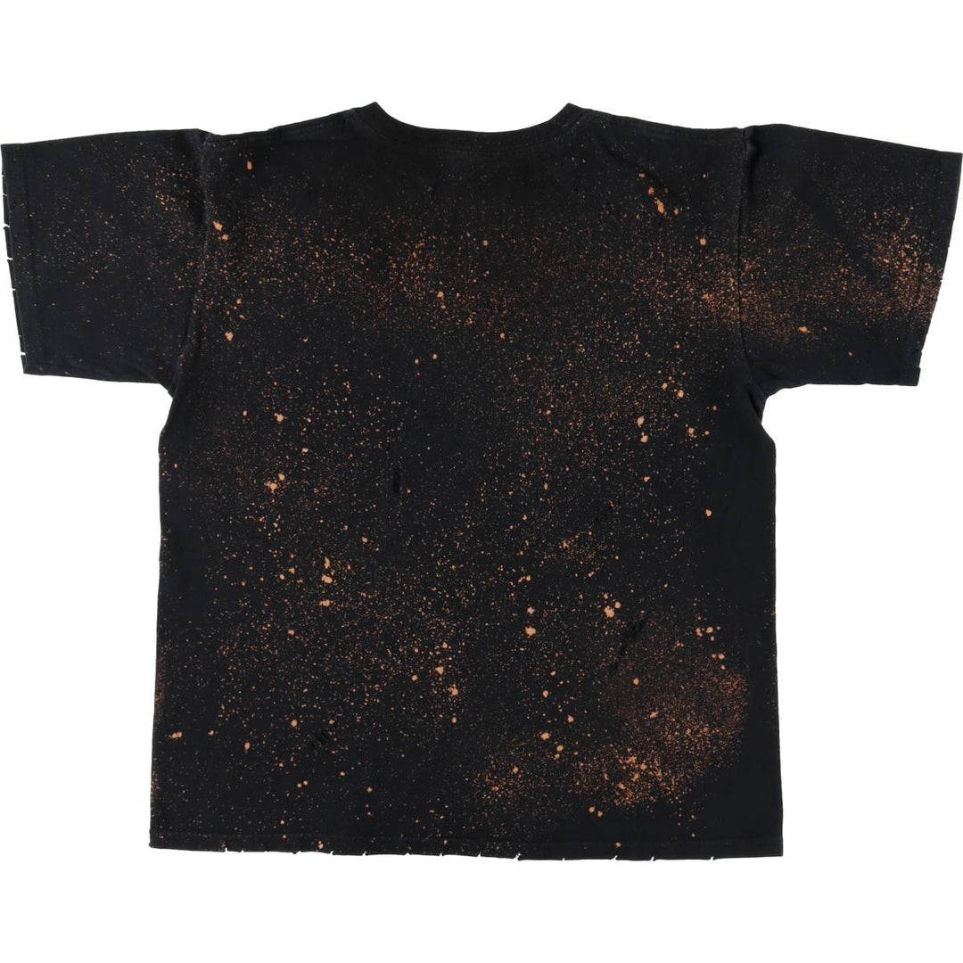 00'S Anvil VAN HALEN Van Halen bleached band T-shirt, men's M size cotton black type Vintage Second Hand