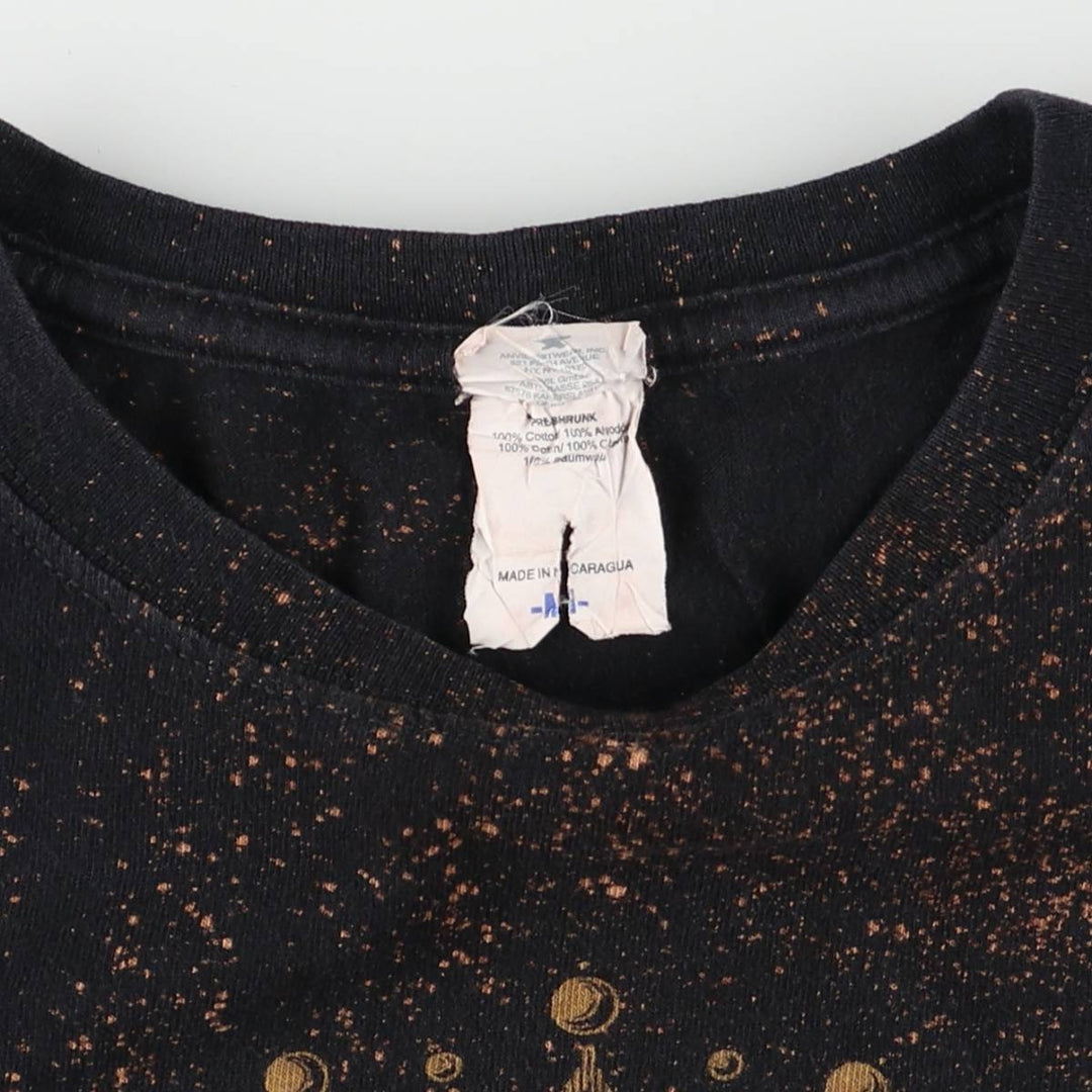 00'S Anvil VAN HALEN Van Halen bleached band T-shirt, men's M size cotton black type Vintage Second Hand