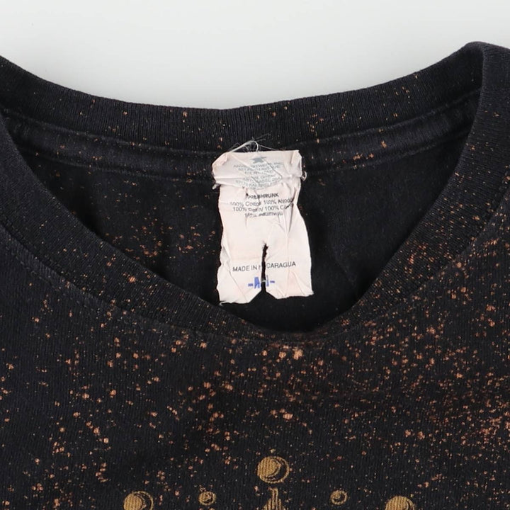 00'S Anvil VAN HALEN Van Halen bleached band T-shirt, men's M size cotton black type Vintage Second Hand