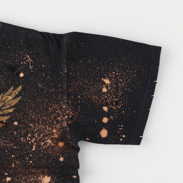 00'S Anvil VAN HALEN Van Halen bleached band T-shirt, men's M size cotton black type Vintage Second Hand