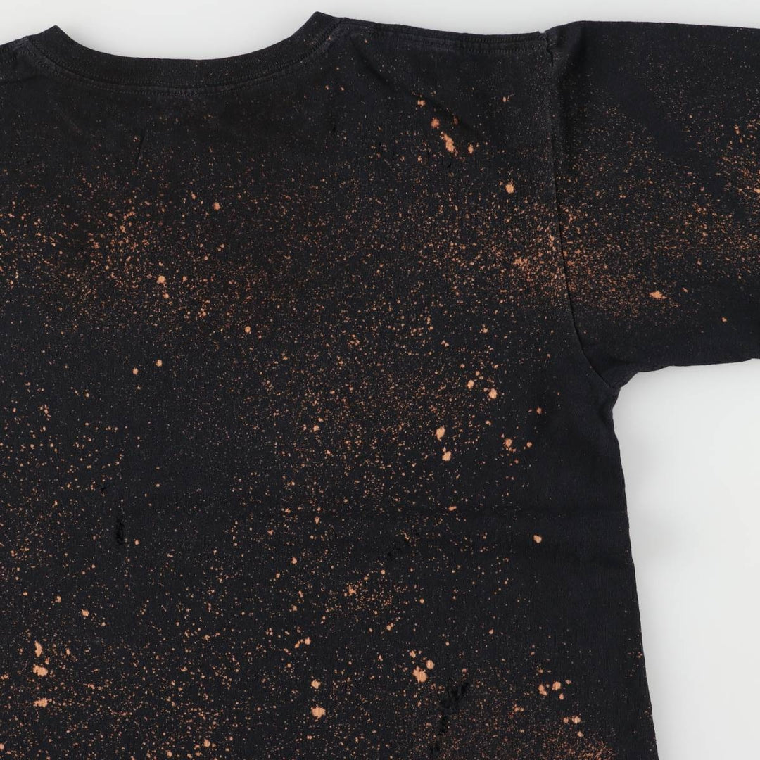 00'S Anvil VAN HALEN Van Halen bleached band T-shirt, men's M size cotton black type Vintage Second Hand