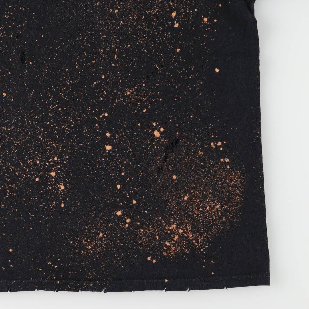 00'S Anvil VAN HALEN Van Halen bleached band T-shirt, men's M size cotton black type Vintage Second Hand