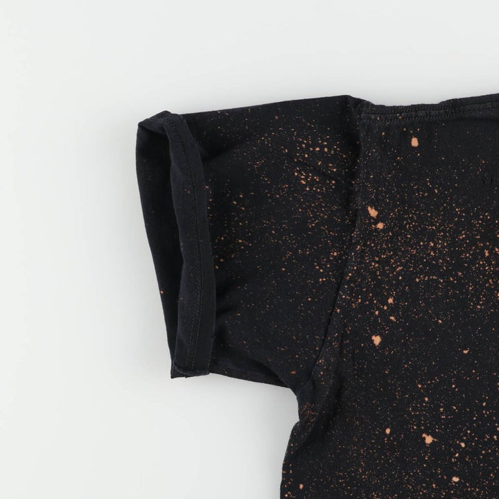 00'S Anvil VAN HALEN Van Halen bleached band T-shirt, men's M size cotton black type Vintage Second Hand