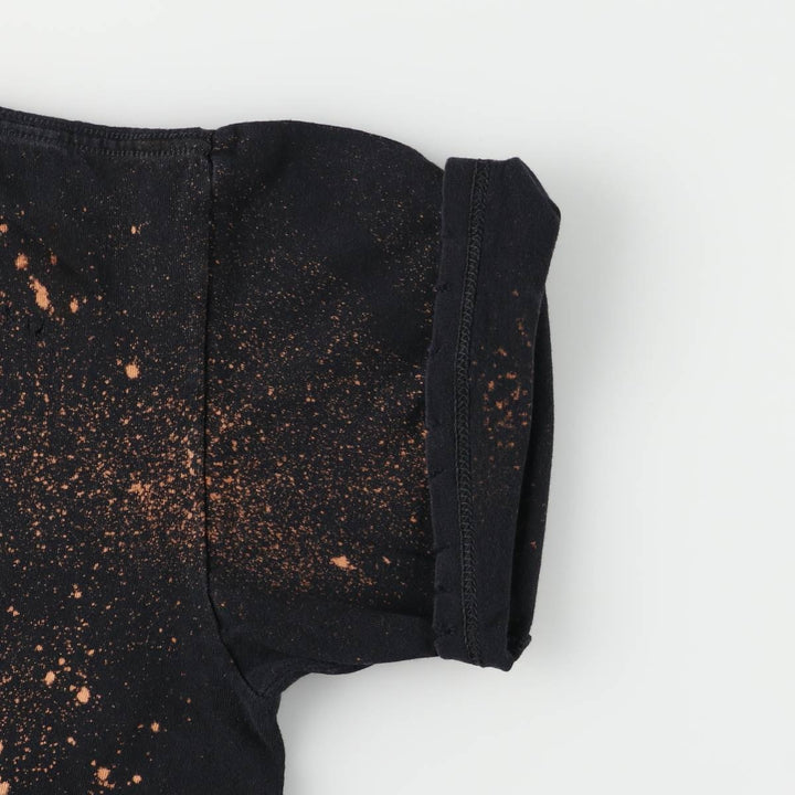 00'S Anvil VAN HALEN Van Halen bleached band T-shirt, men's M size cotton black type Vintage Second Hand