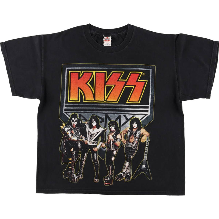 00'S ALSTYLE APPAREL and ACTIVEWEAR KISS Band T-shirt, Men's L size cotton black type Vintage Second Hand