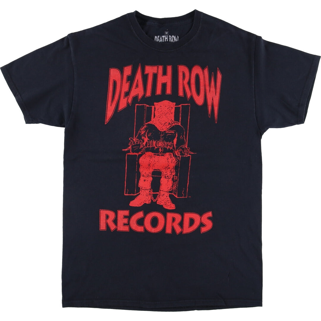 DEATH ROW RECORDS Rap T-shirt, Men's M size cotton black type Vintage Second Hand