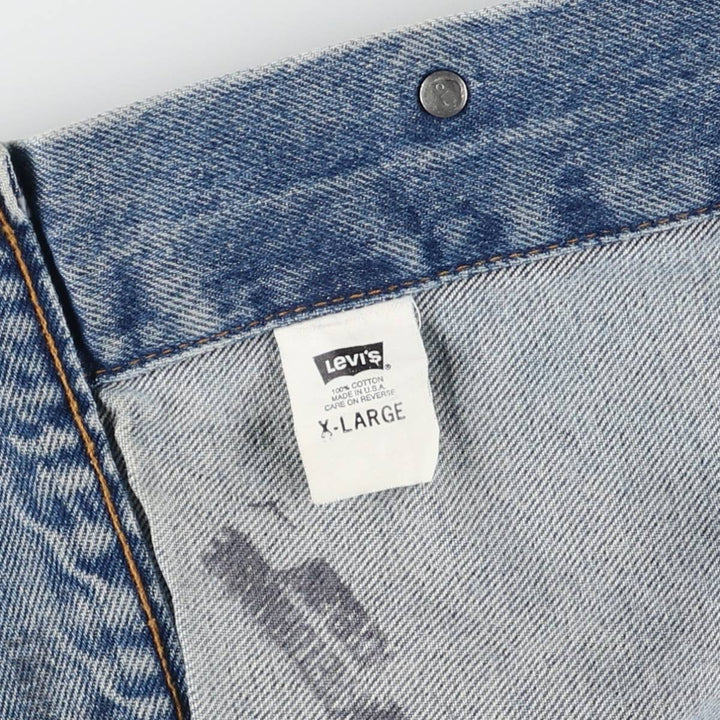 90'S Levi's 70507-0389 denim jacket, denim jacket, made in USA, men's XL size, vintage cotton blue type Vintage Second Hand
