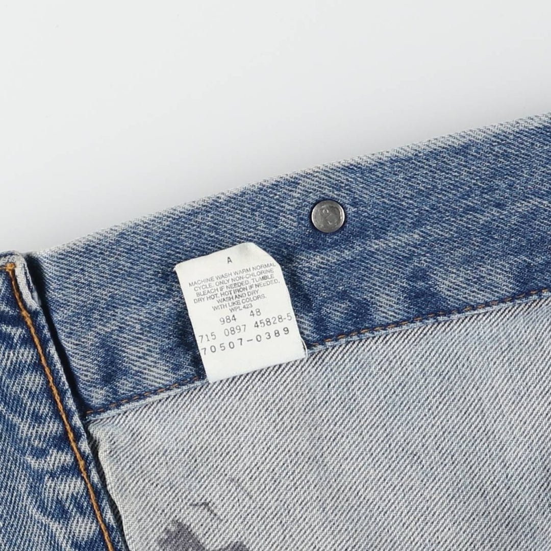 90'S Levi's 70507-0389 denim jacket, denim jacket, made in USA, men's XL size, vintage cotton blue type Vintage Second Hand