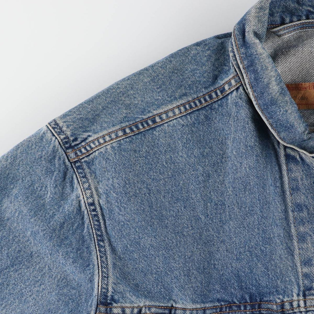 90'S Levi's 70507-0389 denim jacket, denim jacket, made in USA, men's XL size, vintage cotton blue type Vintage Second Hand