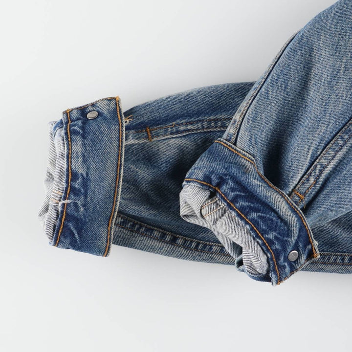 90'S Levi's 70507-0389 denim jacket, denim jacket, made in USA, men's XL size, vintage cotton blue type Vintage Second Hand