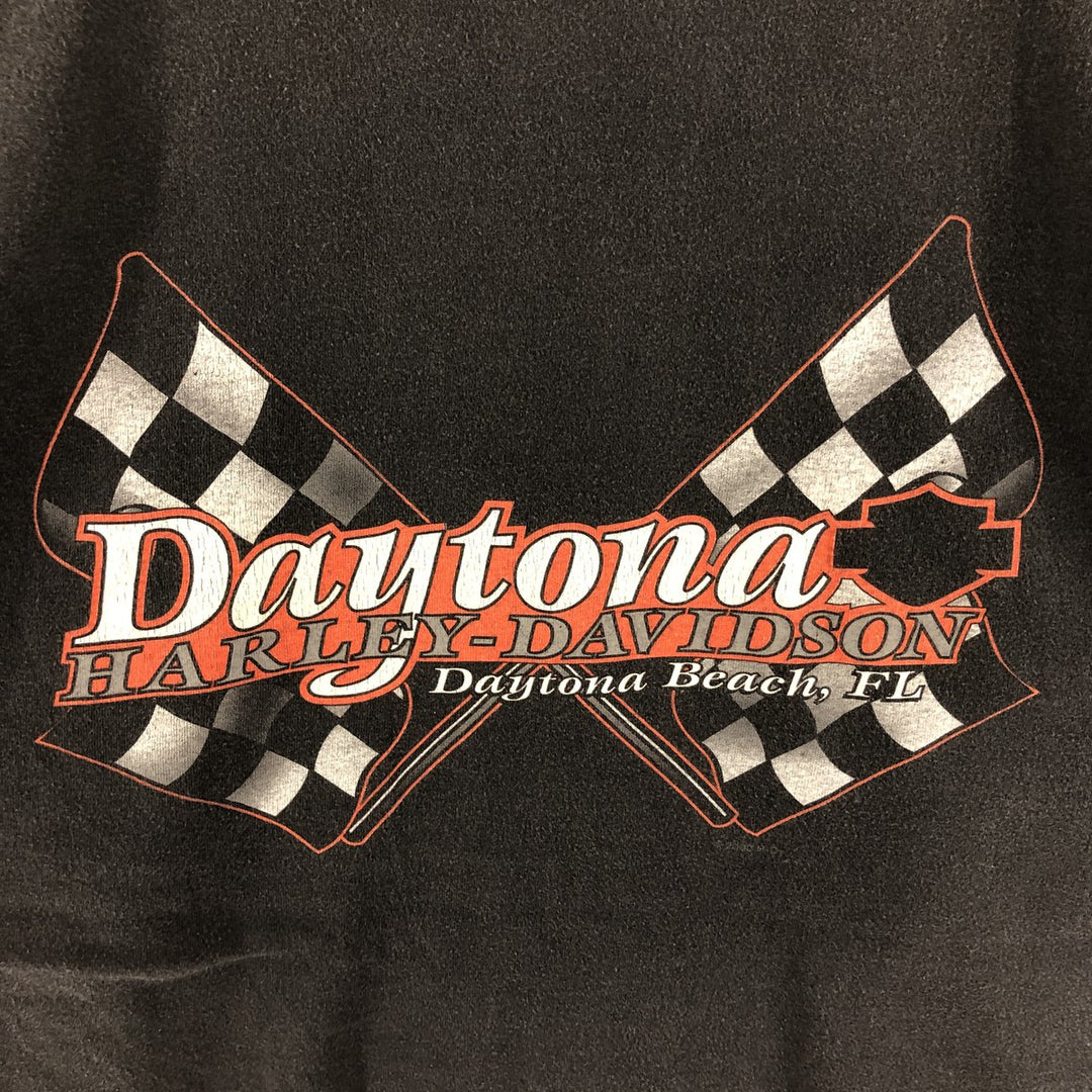 00'S Harley-Davidson HANES BEEFY Motorcycle Bike T-shirt Men's XXL cotton black type Vintage Second Hand