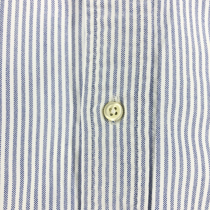 Ralph Lauren Classic Fit Long Sleeve Button Down Striped Shirt, Men's Size L cotton Blue type light blue Vintage Second Hand