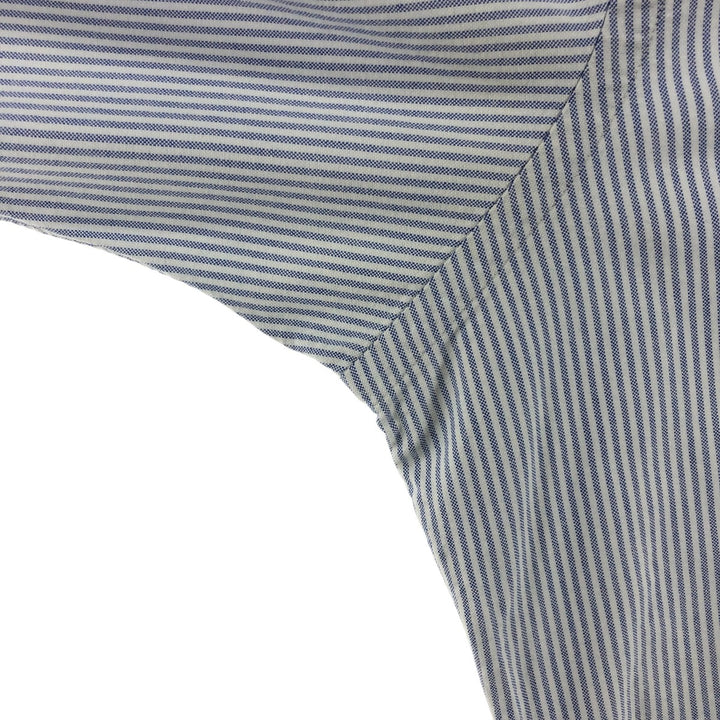Ralph Lauren Classic Fit Long Sleeve Button Down Striped Shirt, Men's Size L cotton Blue type light blue Vintage Second Hand