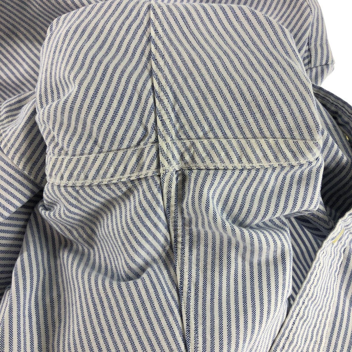 Ralph Lauren Classic Fit Long Sleeve Button Down Striped Shirt, Men's Size L cotton Blue type light blue Vintage Second Hand