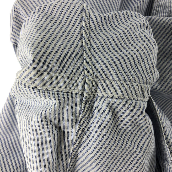 Ralph Lauren Classic Fit Long Sleeve Button Down Striped Shirt, Men's Size L cotton Blue type light blue Vintage Second Hand