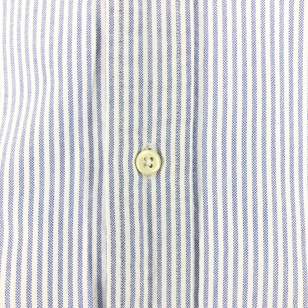 Ralph Lauren BLAKE long sleeve button down striped shirt, men's size M cotton Blue type light blue Vintage Second Hand