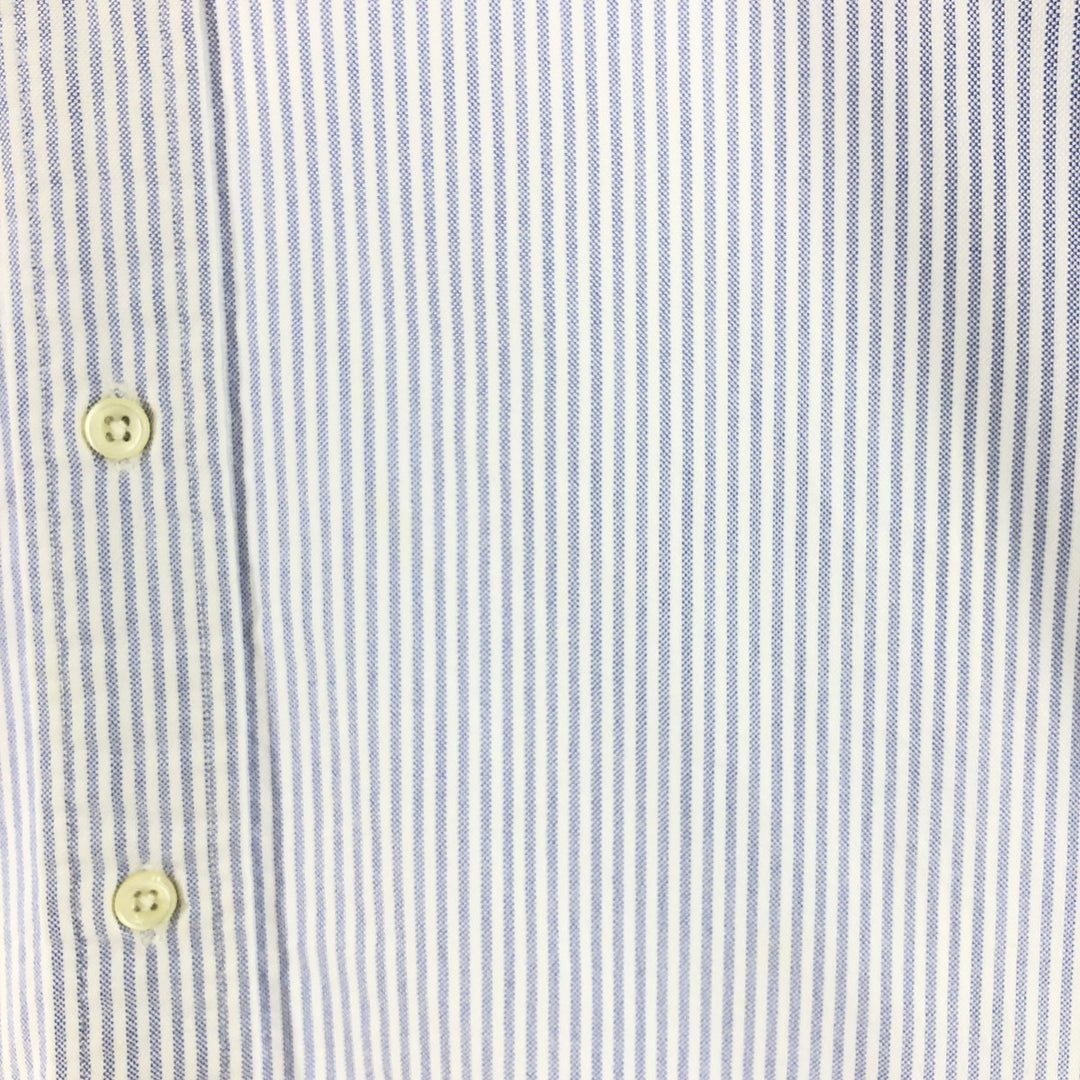 Ralph Lauren BLAKE long sleeve button down striped shirt, men's size M cotton Blue type light blue Vintage Second Hand