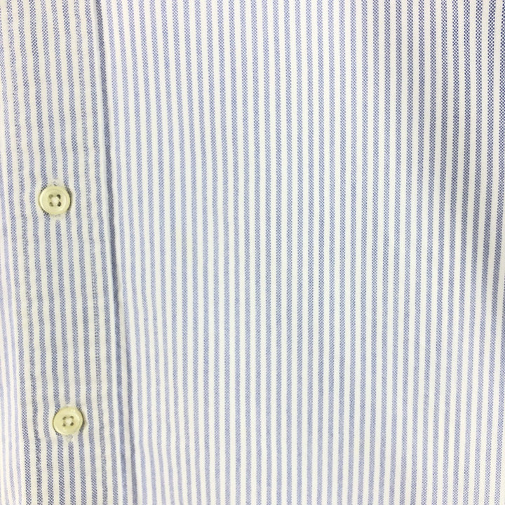 Ralph Lauren BLAKE long sleeve button down striped shirt, men's size M cotton Blue type light blue Vintage Second Hand