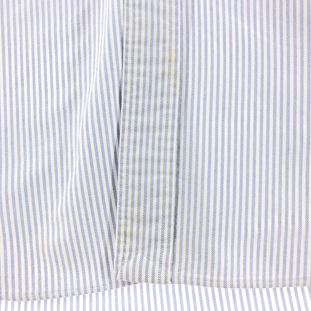 Ralph Lauren BLAKE long sleeve button down striped shirt, men's size M cotton Blue type light blue Vintage Second Hand