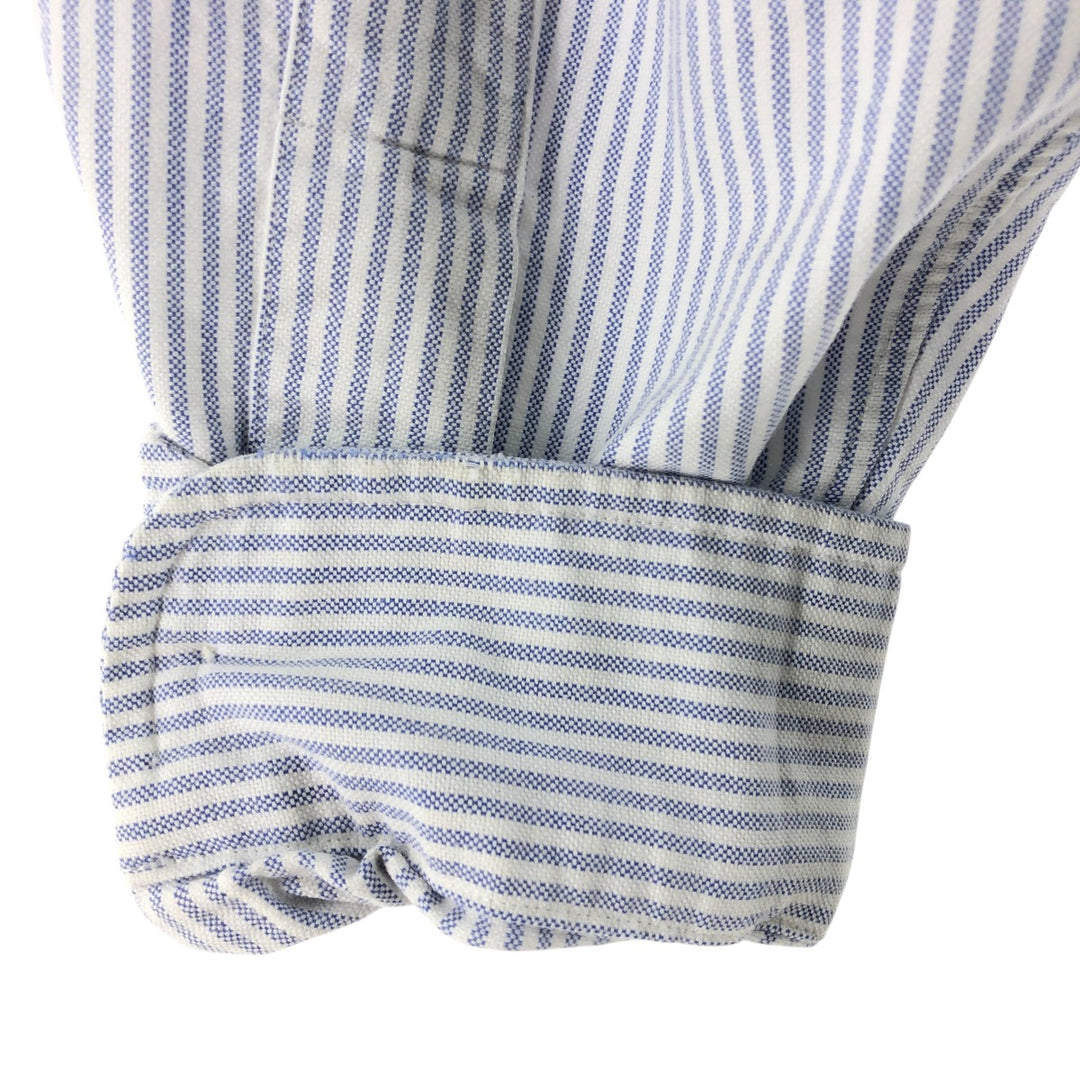 Ralph Lauren BLAKE long sleeve button down striped shirt, men's size M cotton Blue type light blue Vintage Second Hand