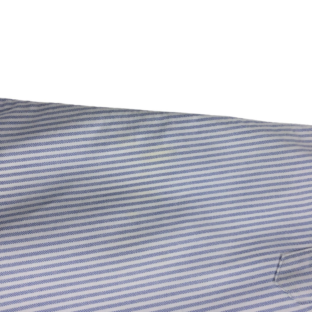 Ralph Lauren BLAKE long sleeve button down striped shirt, men's size M cotton Blue type light blue Vintage Second Hand