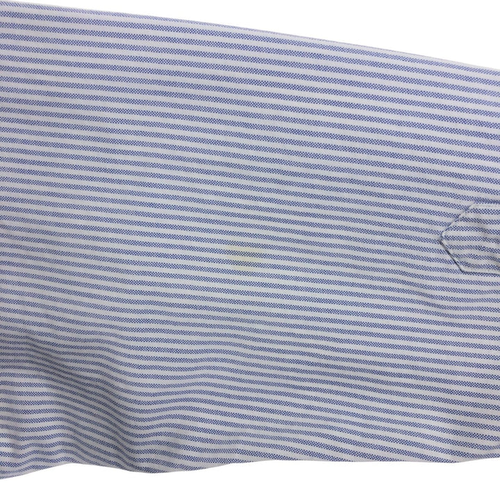 Ralph Lauren BLAKE long sleeve button down striped shirt, men's size M cotton Blue type light blue Vintage Second Hand