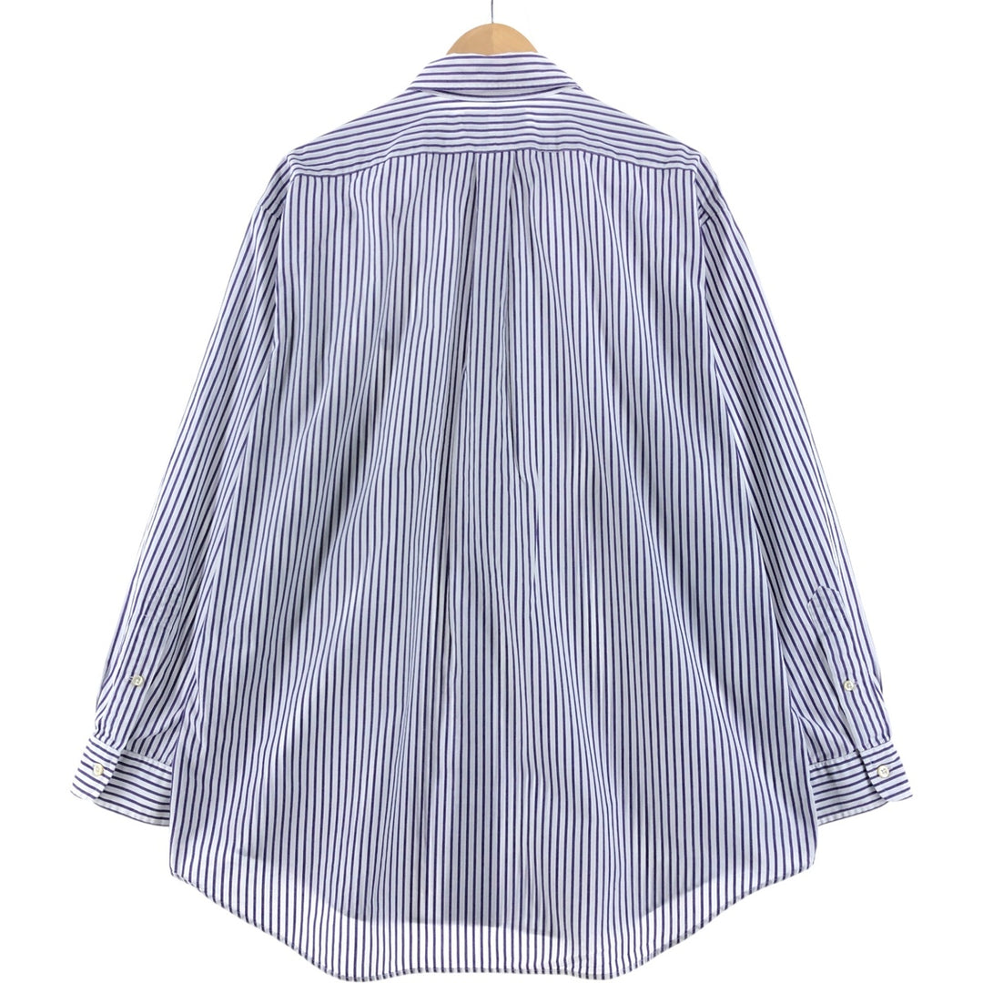 Ralph Lauren YARMOUTH Long Sleeve Button-Down Striped Shirt, Men's XL cotton purple type Vintage Second Hand