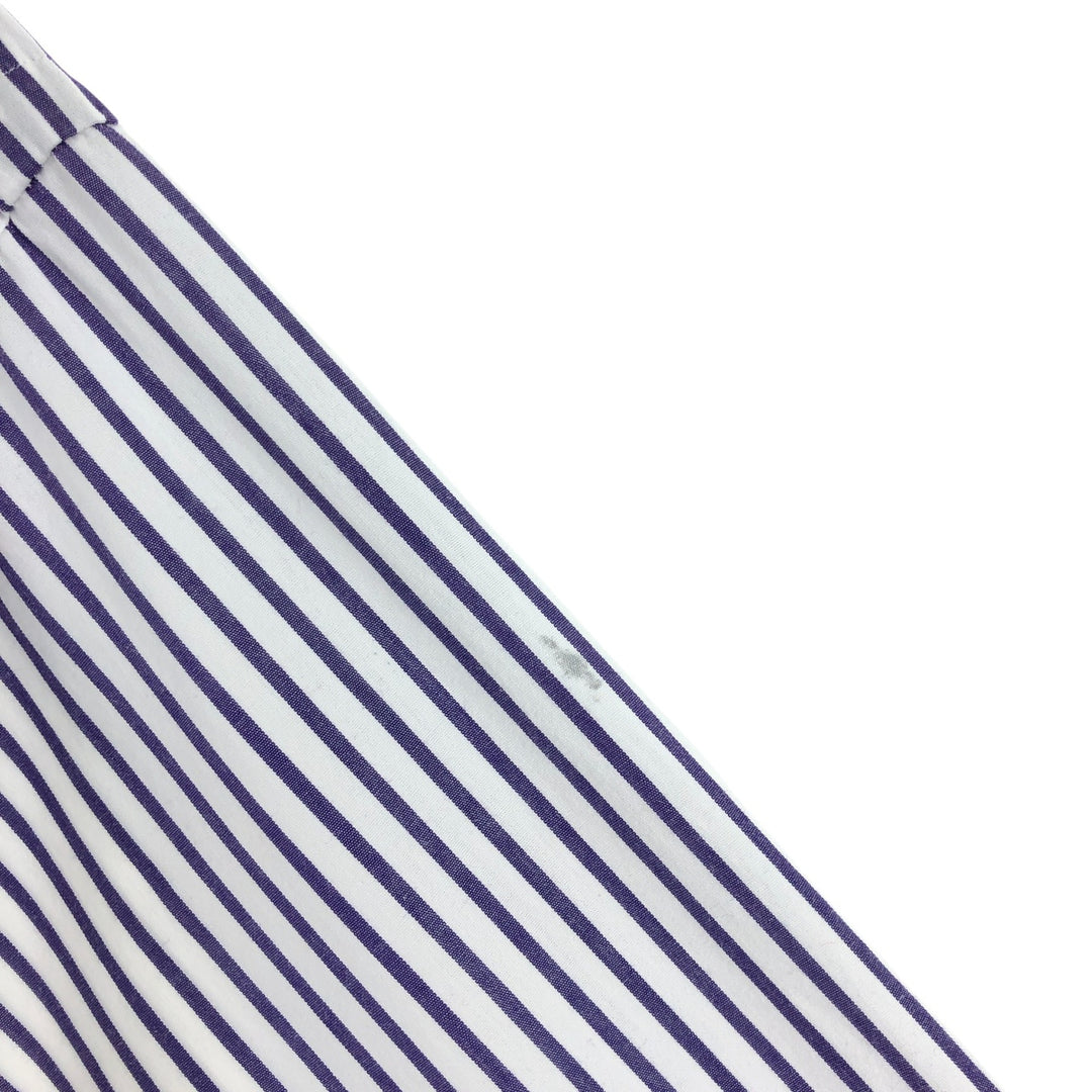 Ralph Lauren YARMOUTH Long Sleeve Button-Down Striped Shirt, Men's XL cotton purple type Vintage Second Hand