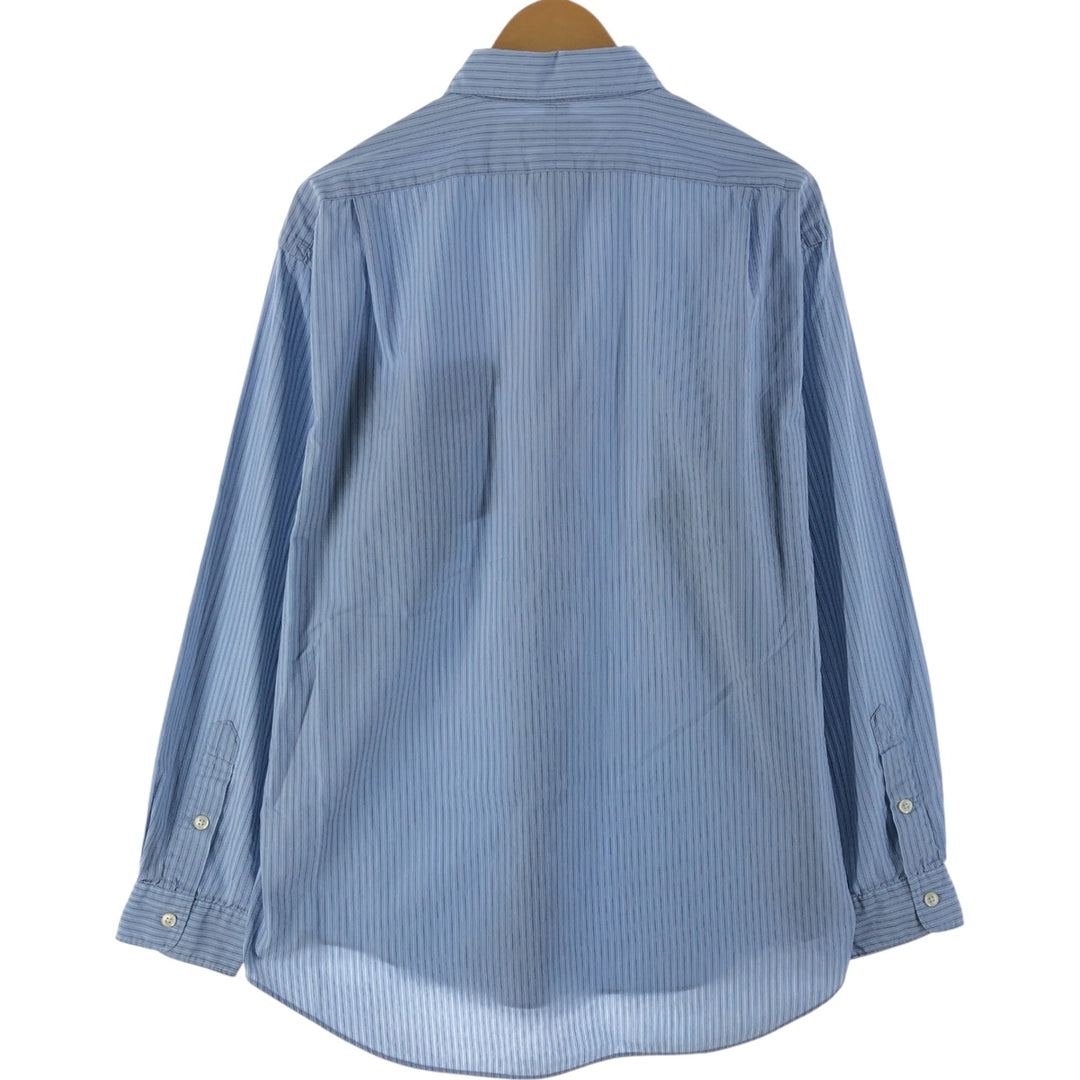 Ralph Lauren CRANE Long Sleeve Cotton Striped Shirt Men's Size L cotton Blue type light blue Vintage Second Hand
