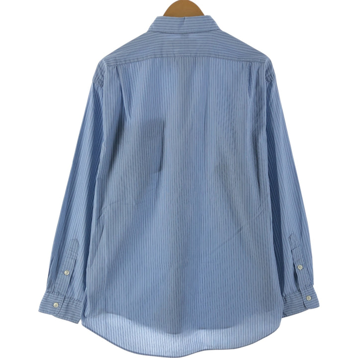 Ralph Lauren CRANE Long Sleeve Cotton Striped Shirt Men's Size L cotton Blue type light blue Vintage Second Hand