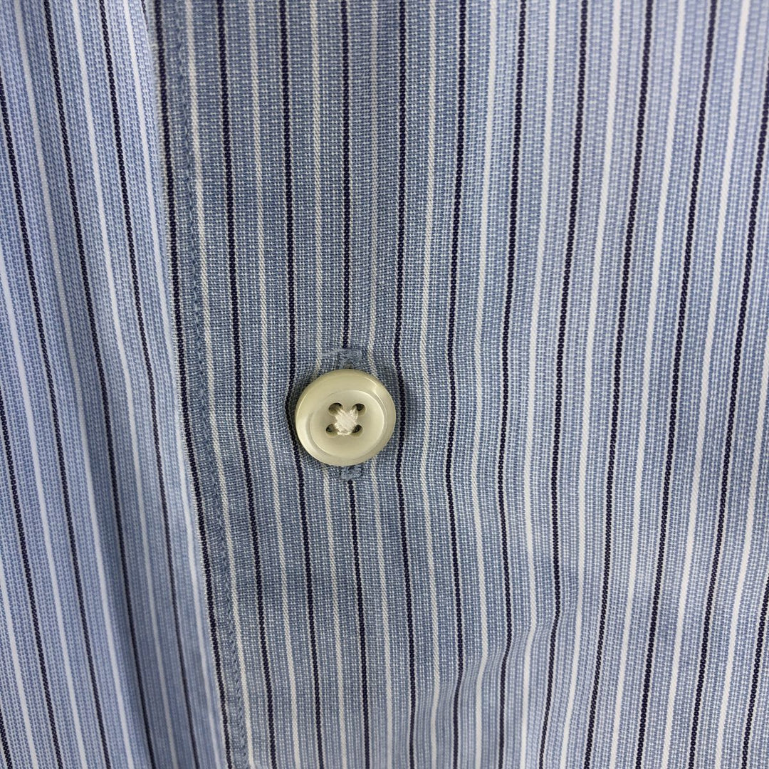 Ralph Lauren CRANE Long Sleeve Cotton Striped Shirt Men's Size L cotton Blue type light blue Vintage Second Hand