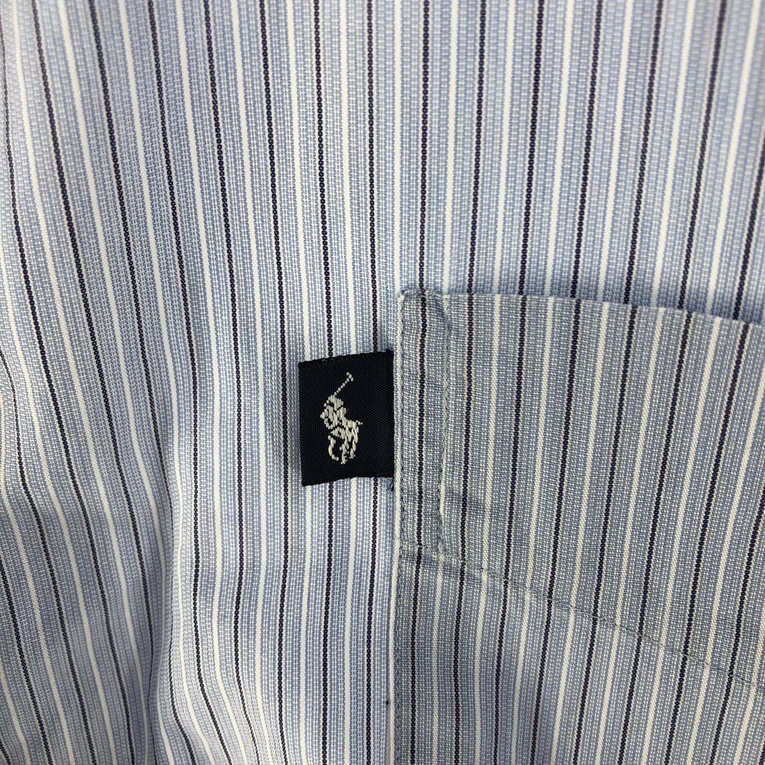 Ralph Lauren CRANE Long Sleeve Cotton Striped Shirt Men's Size L cotton Blue type light blue Vintage Second Hand