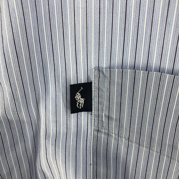 Ralph Lauren CRANE Long Sleeve Cotton Striped Shirt Men's Size L cotton Blue type light blue Vintage Second Hand
