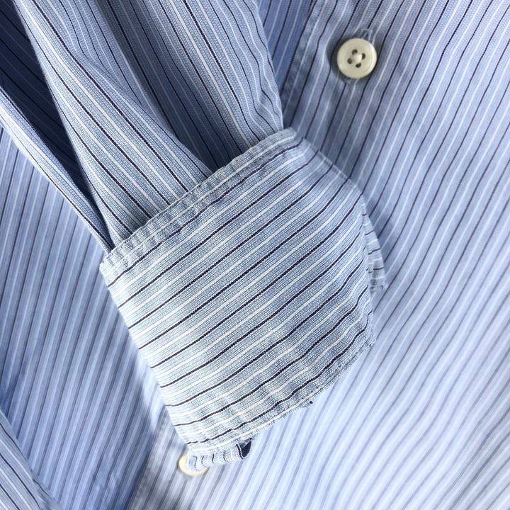 Ralph Lauren CRANE Long Sleeve Cotton Striped Shirt Men's Size L cotton Blue type light blue Vintage Second Hand