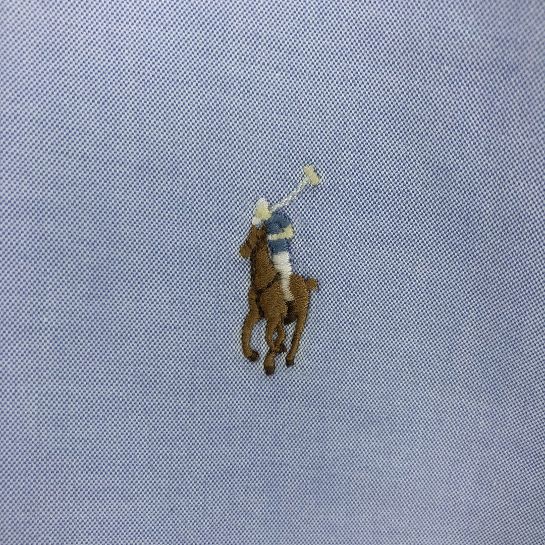 Ralph Lauren YARMOUTH long sleeve button down shirt, men's size L cotton Blue type light blue Vintage Second Hand