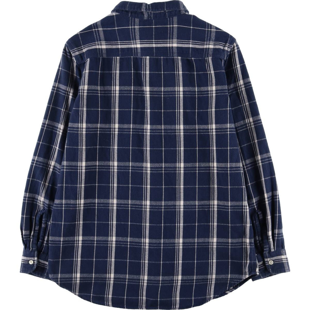 Ralph Lauren POLO by Ralph Lauren Long Sleeve Cotton Check Shirt Women's XL cotton navy blue type Vintage Second Hand