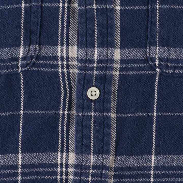 Ralph Lauren POLO by Ralph Lauren Long Sleeve Cotton Check Shirt Women's XL cotton navy blue type Vintage Second Hand