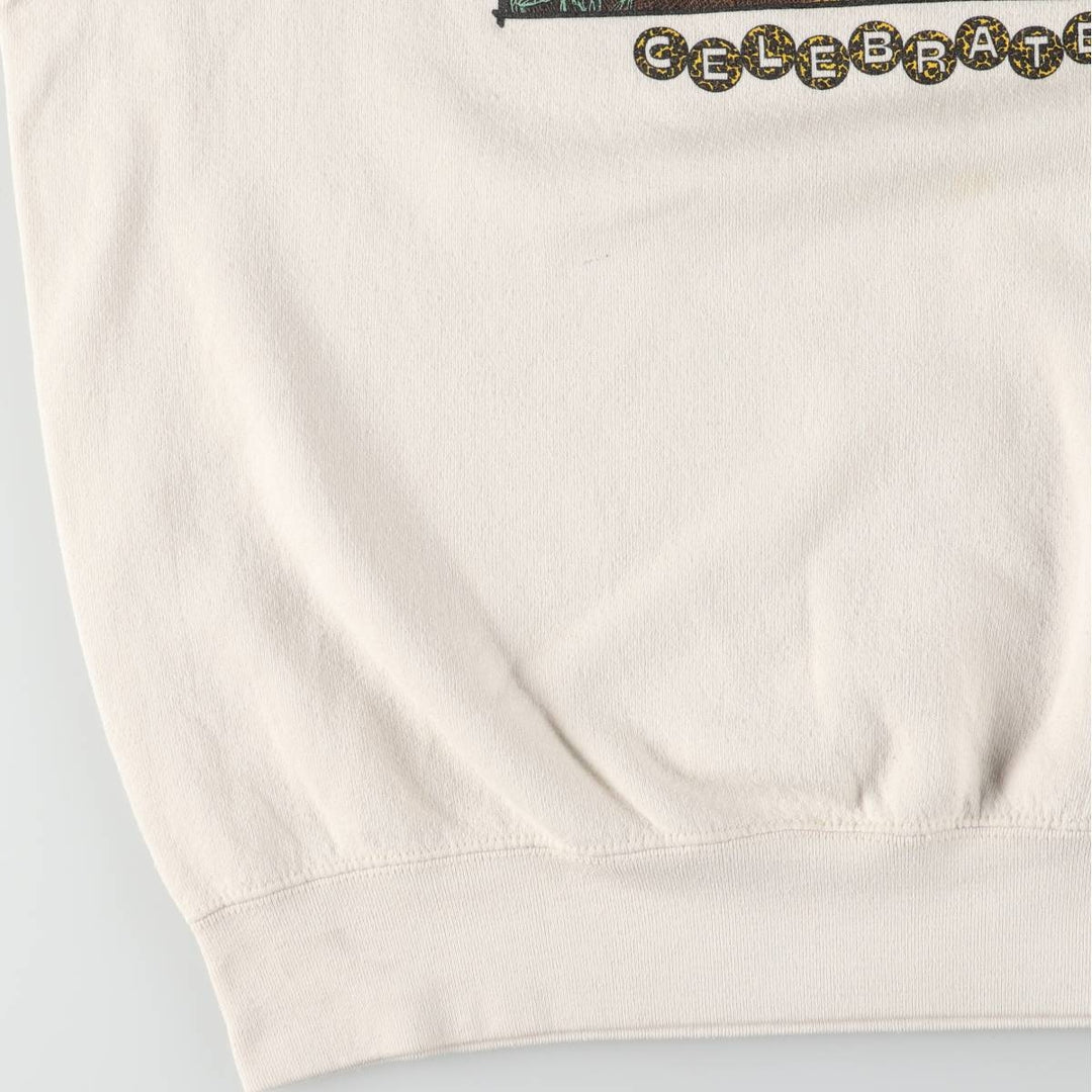 90'S Fruit of the Loom Animal Sweatshirt, Men's XL Size Vintage cotton white type Vintage Second Hand