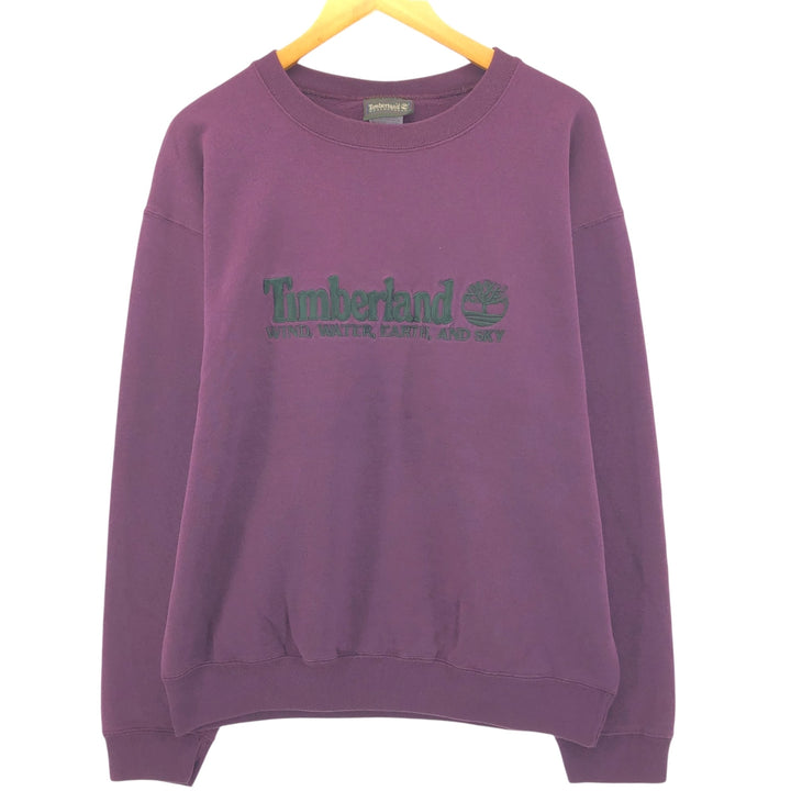 90'S Timberland WEATHERGEAR Logo Sweatshirt, Made in USA, Men's XL, Vintage cotton wine-red Vintage Second Hand