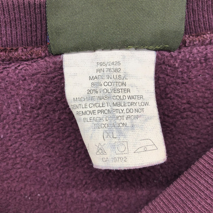 90'S Timberland WEATHERGEAR Logo Sweatshirt, Made in USA, Men's XL, Vintage cotton wine-red Vintage Second Hand