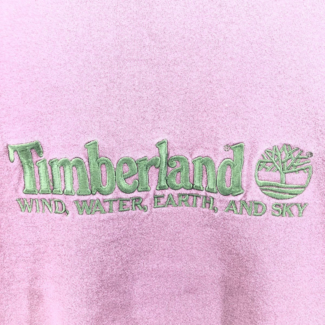 90'S Timberland WEATHERGEAR Logo Sweatshirt, Made in USA, Men's XL, Vintage cotton wine-red Vintage Second Hand