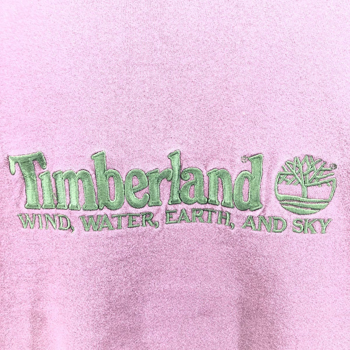 90'S Timberland WEATHERGEAR Logo Sweatshirt, Made in USA, Men's XL, Vintage cotton wine-red Vintage Second Hand