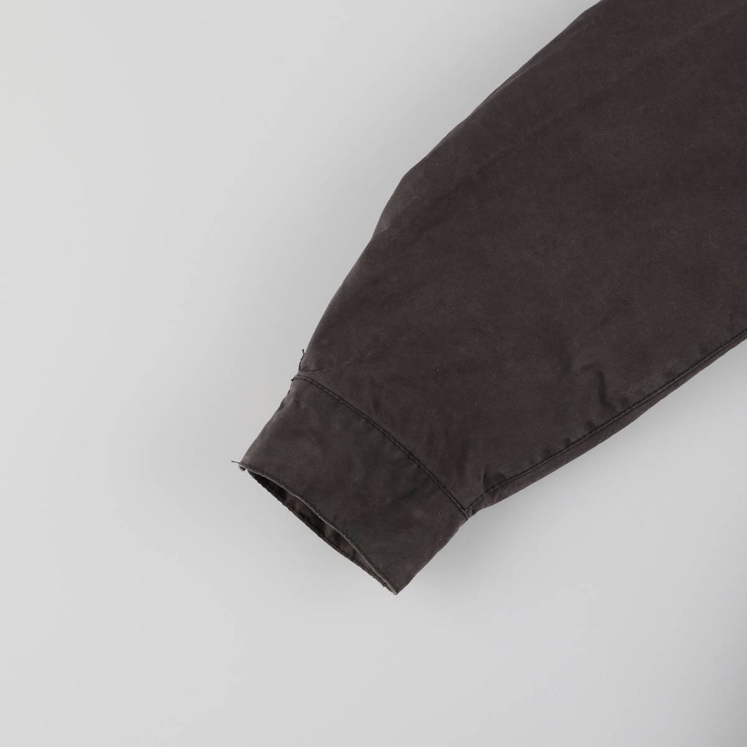 90'S Barbour Beacon Jacket Badge Waxed Cotton Oiled Jacket Made in the UK C44 Men's L size cotton black type Vintage Second Hand