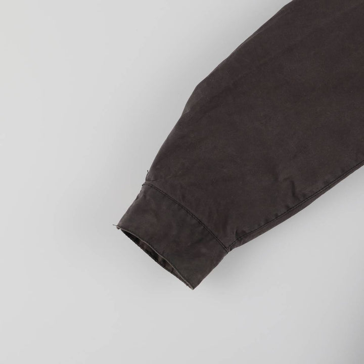 90'S Barbour Beacon Jacket Badge Waxed Cotton Oiled Jacket Made in the UK C44 Men's L size cotton black type Vintage Second Hand