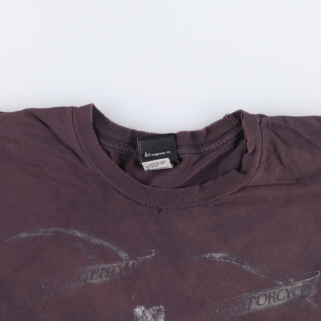 Harley-Davidson Eagle Pattern Motorcycle Bike T-shirt Made in USA Men's XL cotton black type Vintage Second Hand